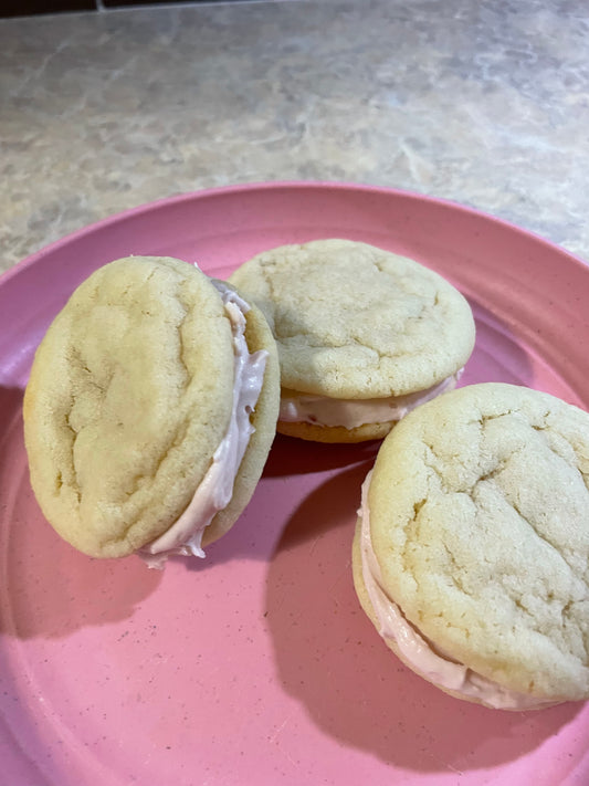 Raspberry Sugar Cloud Cookies