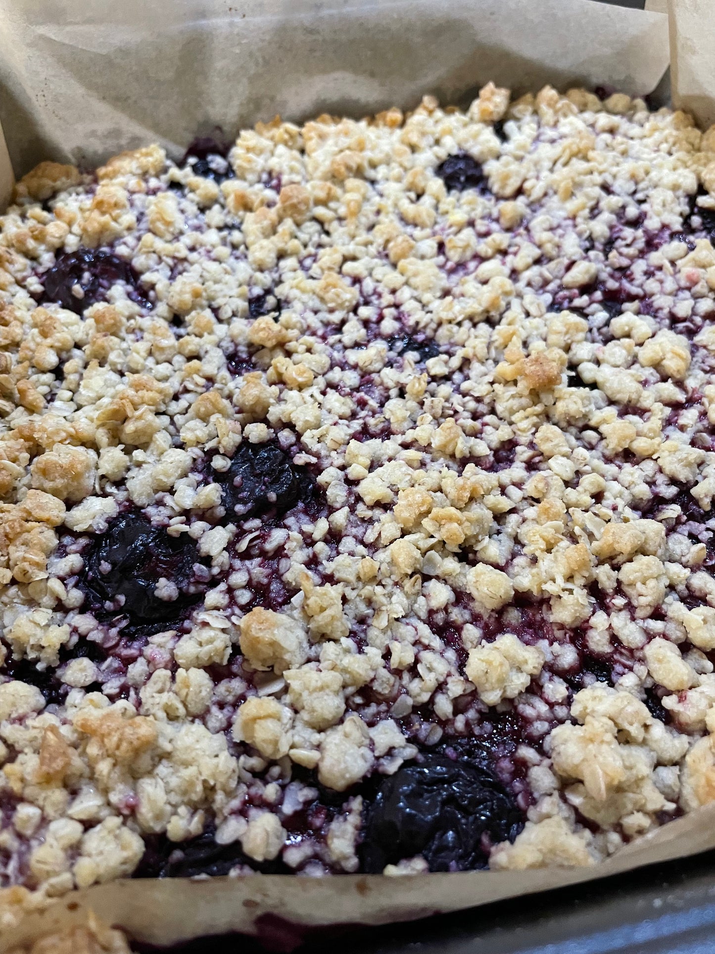Cherry Berry Crumble Bars